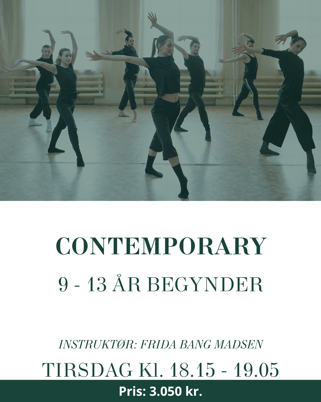 Contemporary for 9–13 år, tirsdag 18.15
